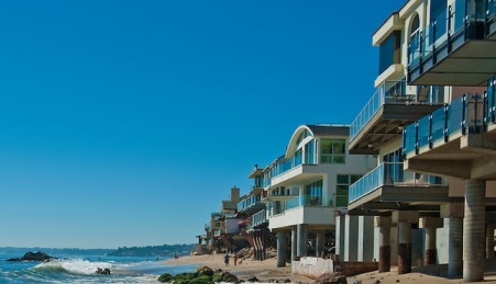Houses built on stilts- Malibu